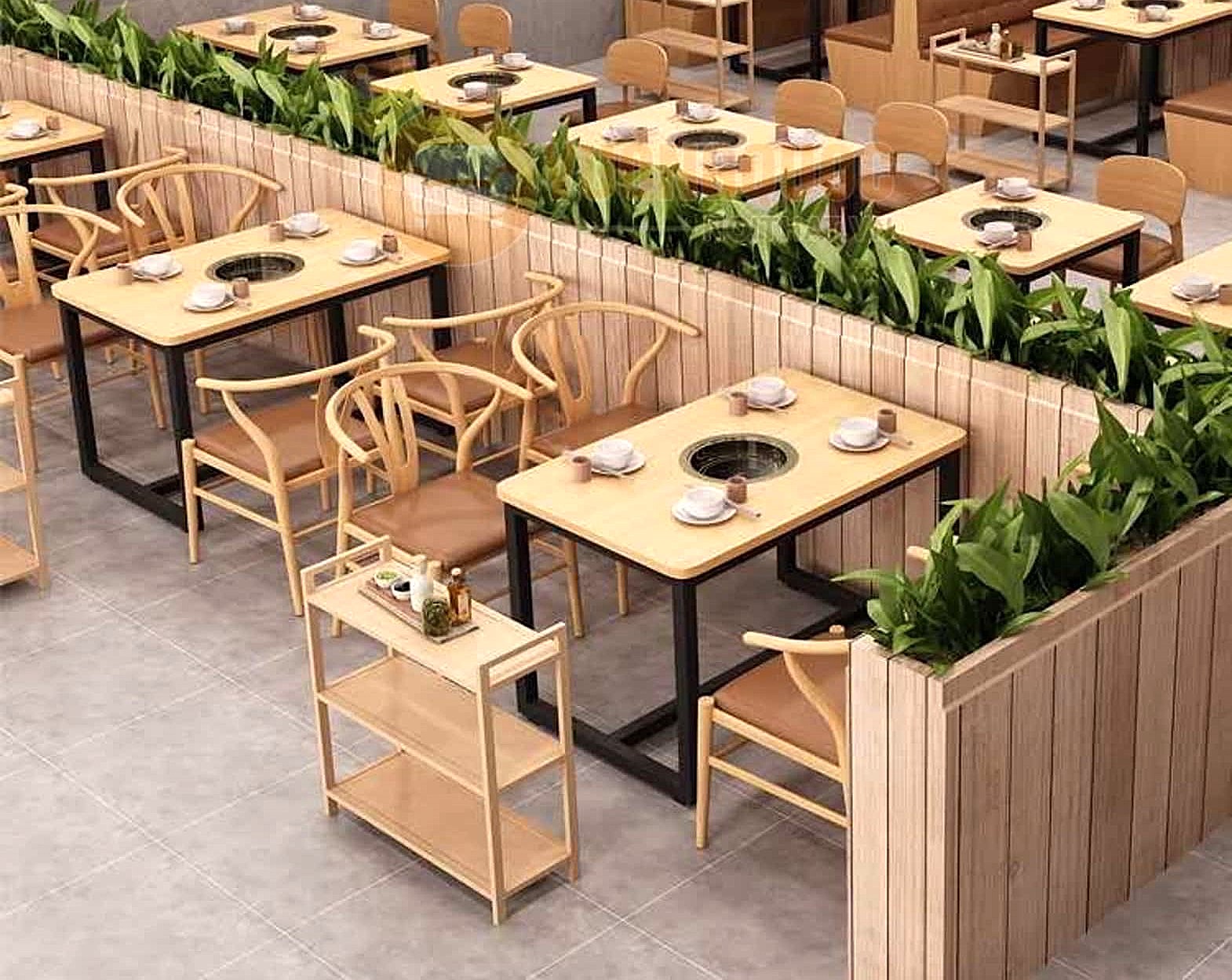 Bộ bàn ghế nhà hàng hiện đại