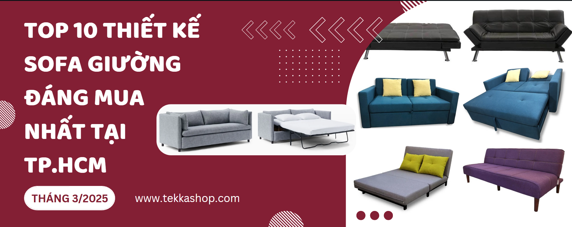 Top 10 thiết kế sofa giường đáng mua nhất tại TP.HCM tháng 3/2025
