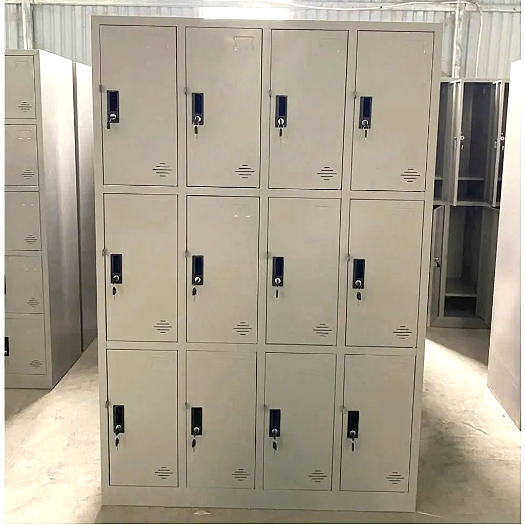 Tủ locker 12 ngăn sơn tĩnh điện bền bỉ