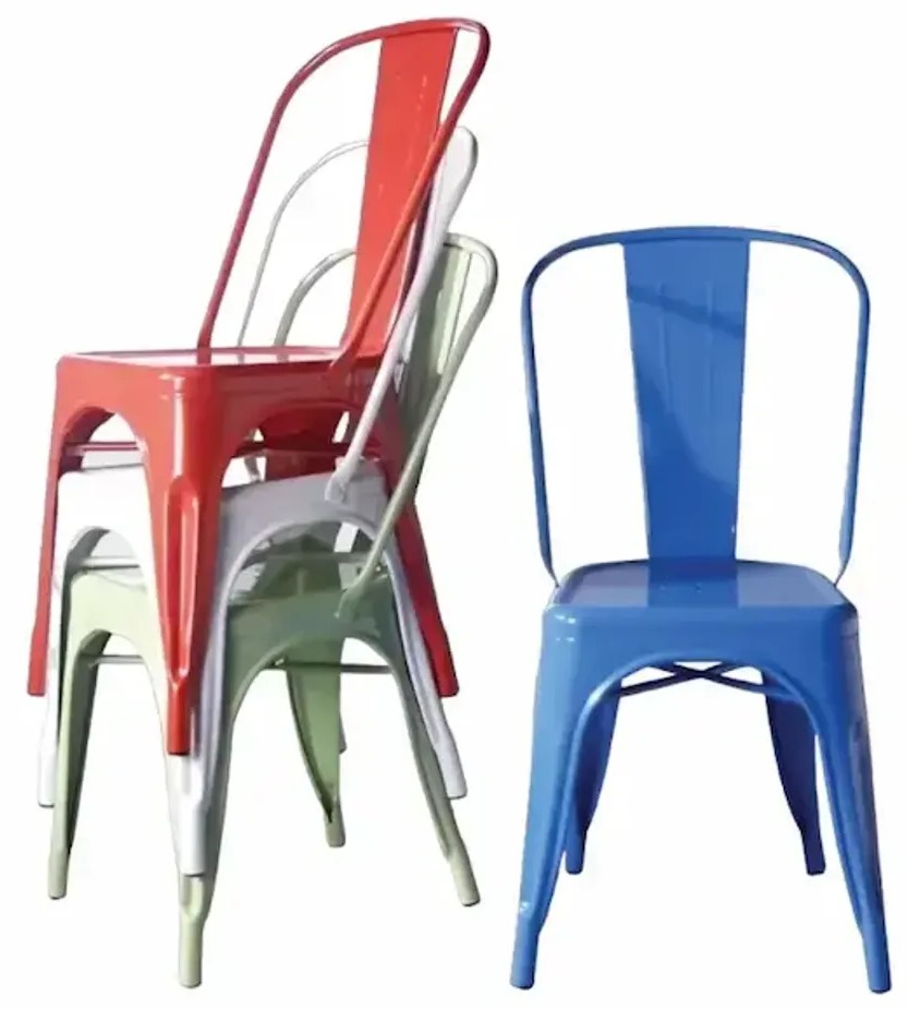 Ghế sắt nhà hàng xếp chồng tiện lợi