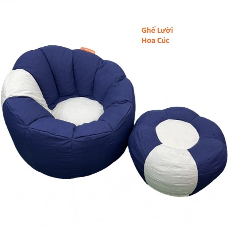 Tekkashop HDGD417 Bộ ghế lười hoa cúc phối màu, beanbag vải kháng khuẩn, kháng nước, có thể sử dụng ngoài trời