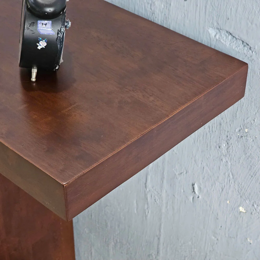 Tekkashop Bàn Console Chữ T Có Kệ Và Tủ 2 Cửa Gỗ Cao Su
