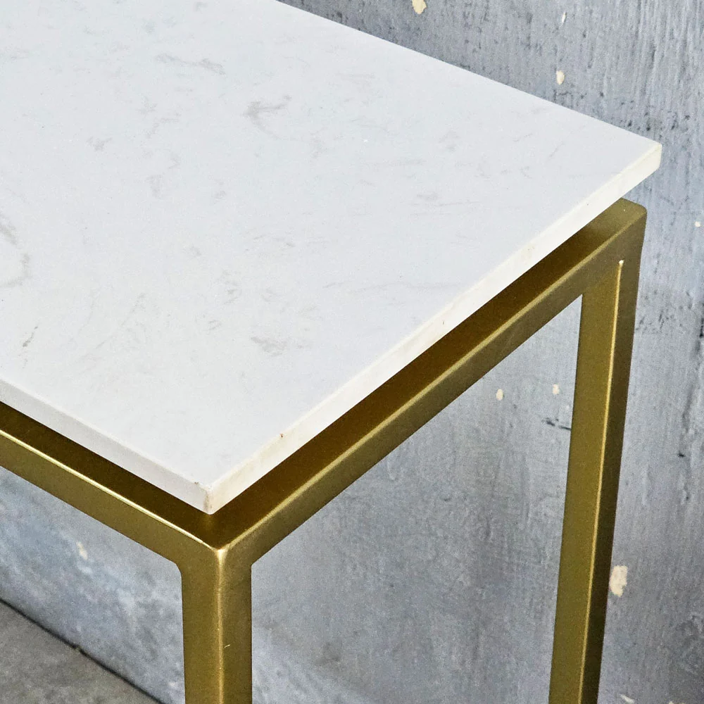 Tekkashop Bàn Console Tối Giản Mặt Đá Khung Sắt Thanh Mảnh