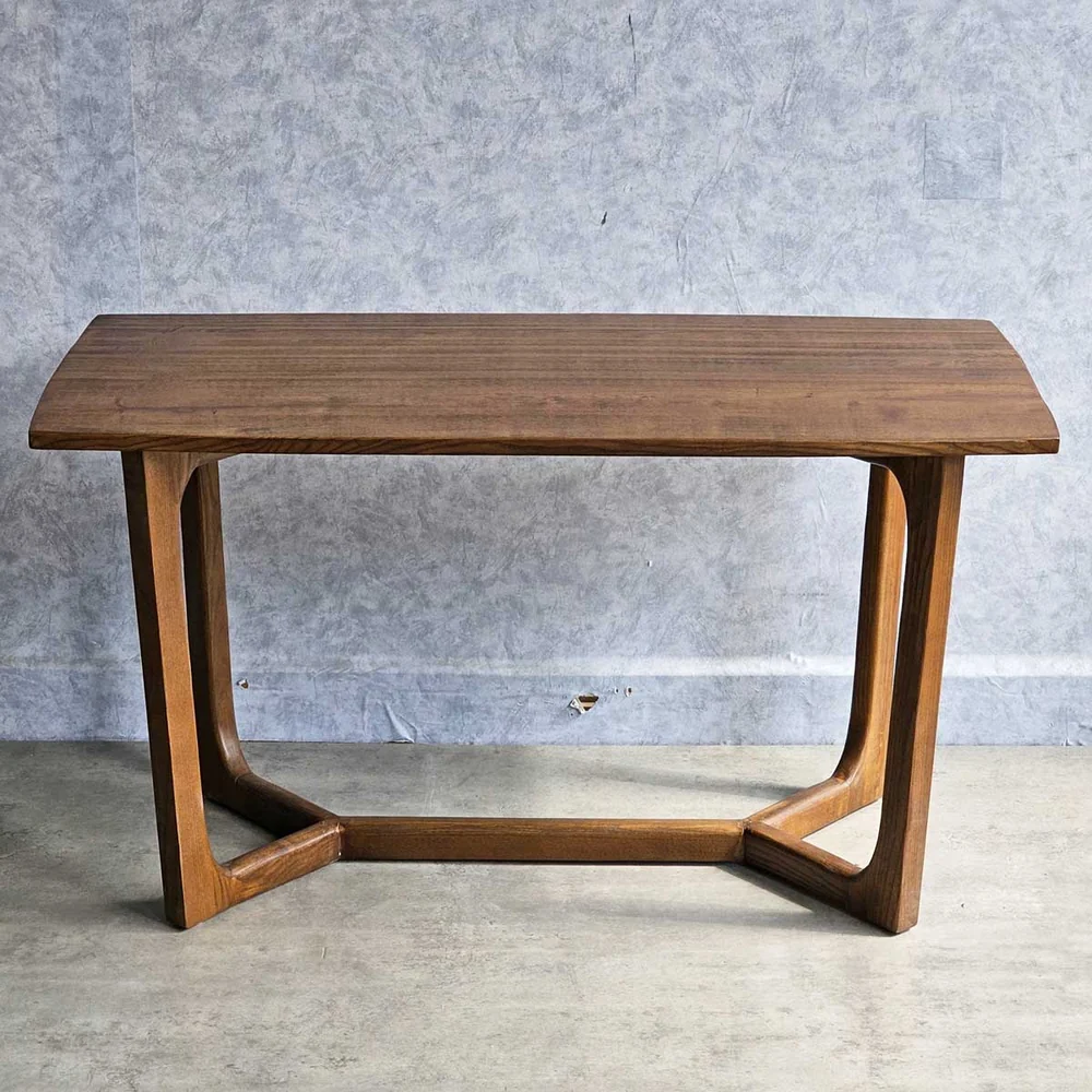 Tekkashop Bàn Sofa Kiểu Nhật Chân Gỗ Bo Cong Gỗ Tần Bì