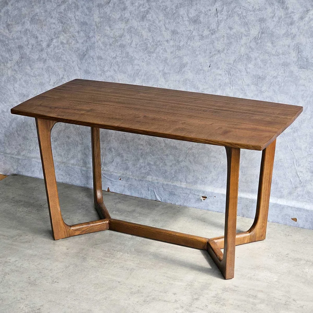 Tekkashop Bàn Sofa Kiểu Nhật Chân Gỗ Bo Cong Gỗ Tần Bì