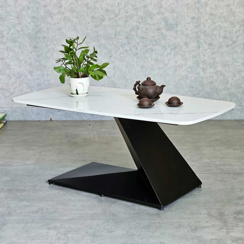 Tekkashop Bàn Sofa Mặt Đá Chân Sắt Tấm Chữ Z