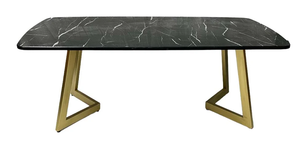 Tekkashop Bàn Sofa Mặt Đá Chân Sắt Tam Giác Mạ Vàng