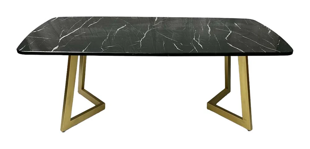 Tekkashop Bàn Sofa Mặt Đá Chân Sắt Tam Giác Mạ Vàng