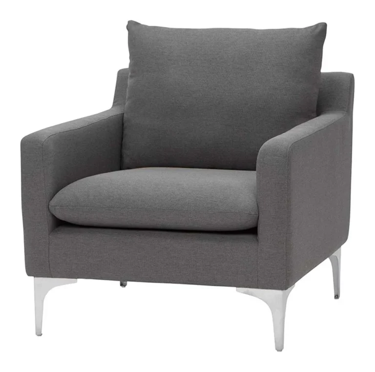 Tekkashop Ghế Sofa Đơn Hiện Đại Nệm Rời Bọc Vải Chân Inox