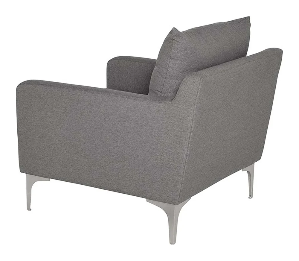 Tekkashop Ghế Sofa Đơn Hiện Đại Nệm Rời Bọc Vải Chân Inox
