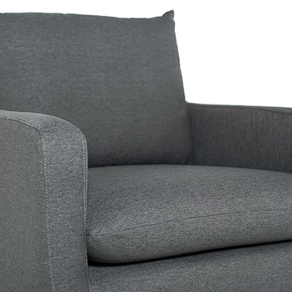 Tekkashop Ghế Sofa Đơn Hiện Đại Nệm Rời Bọc Vải Chân Inox