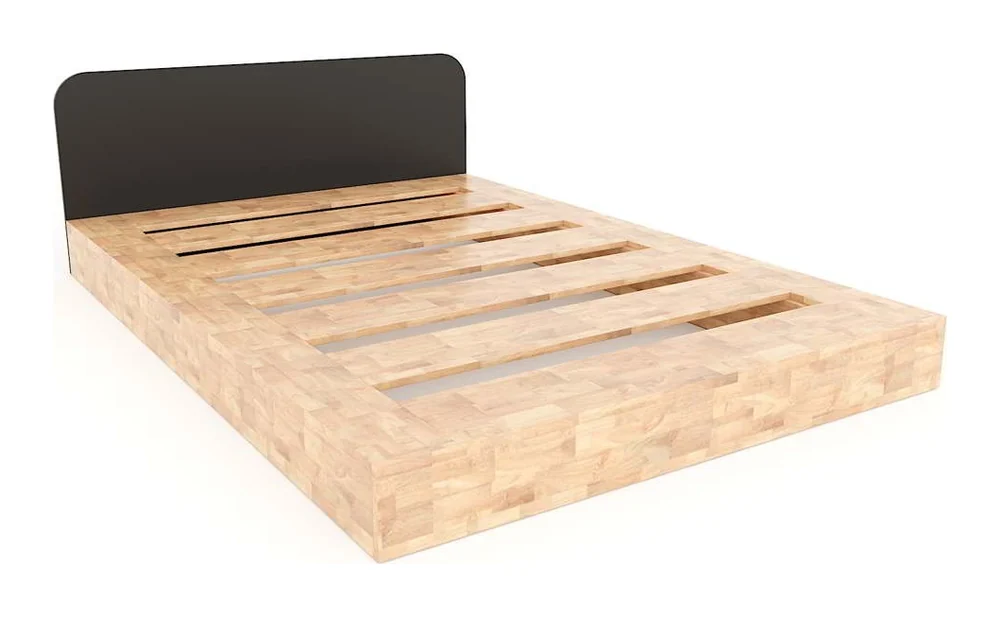 Tekkashop Giường Ngủ Bo Viền Hiện Đại Đầu Giường Bo Cạnh 1200x2000mm Gỗ Cao Su
