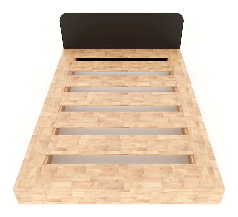 Tekkashop Giường Ngủ Bo Viền Hiện Đại Đầu Giường Bo Cạnh 1200x2000mm Gỗ Cao Su