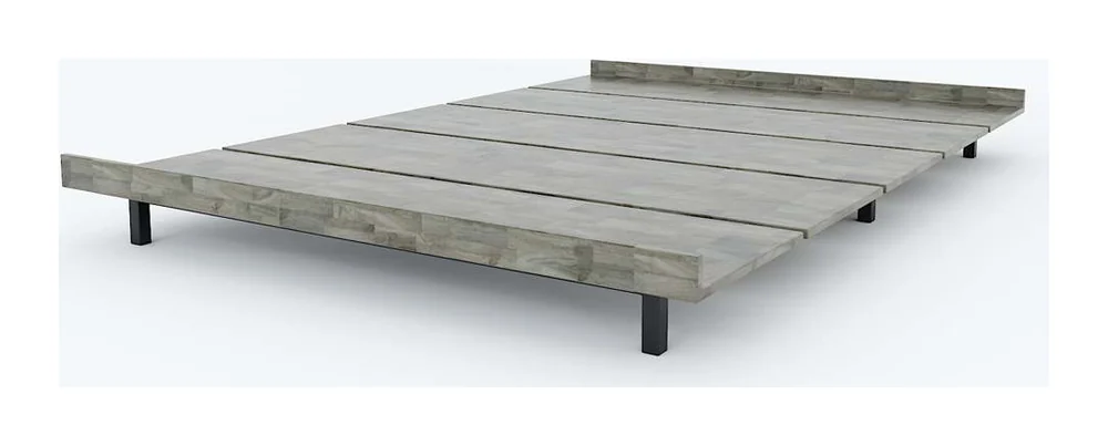 Tekkashop Giường Ngủ Kiểu Bệt Hiện Đại Khung Sắt Lắp Ráp 1200x2000mm Gỗ Cao Su
