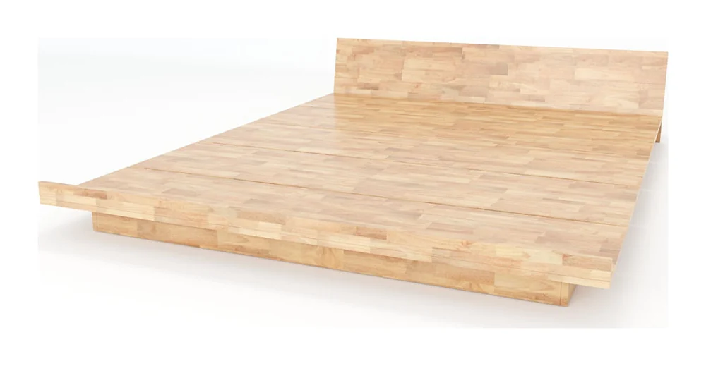 Tekkashop Giường Ngủ Kiểu Nhật Thấp Lắp Ráp 1900x2200mm Gỗ Cao Su