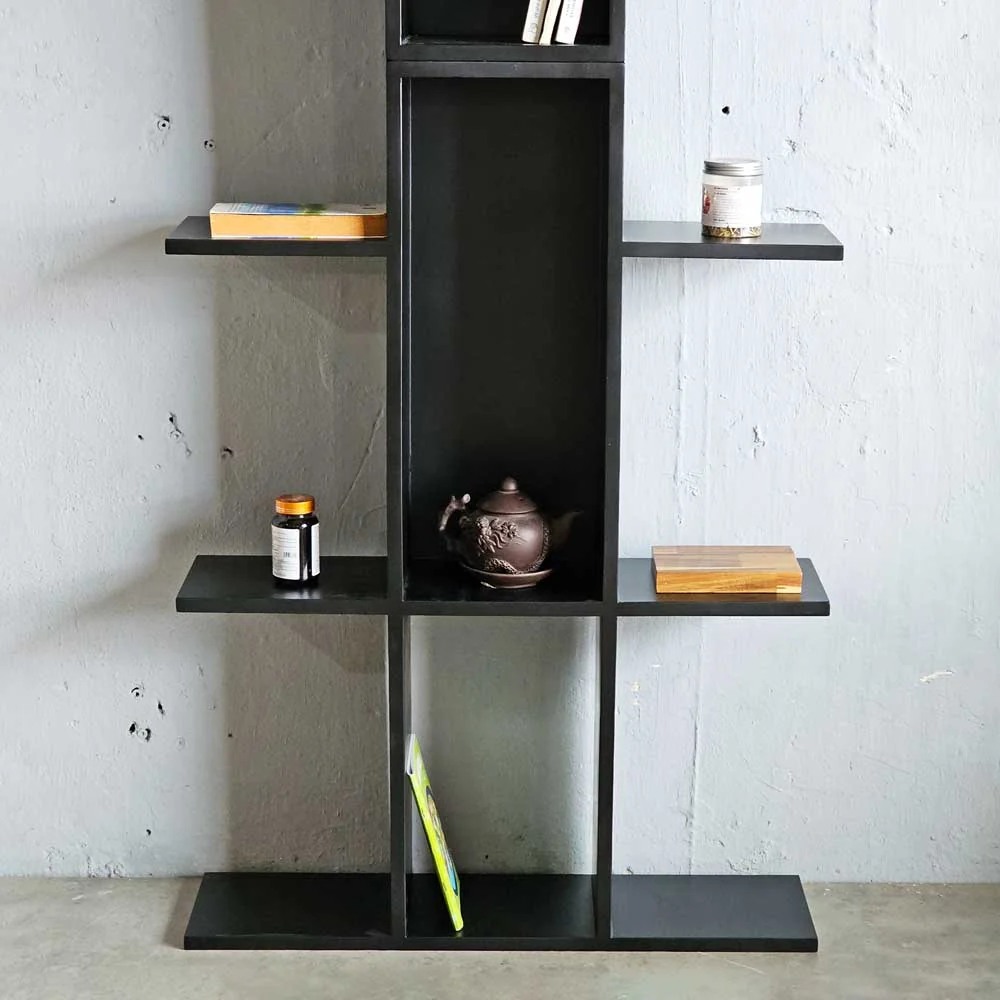 Tekkashop Kệ Trang Trí Dáng Cây Tối Giản Gỗ Cao Su