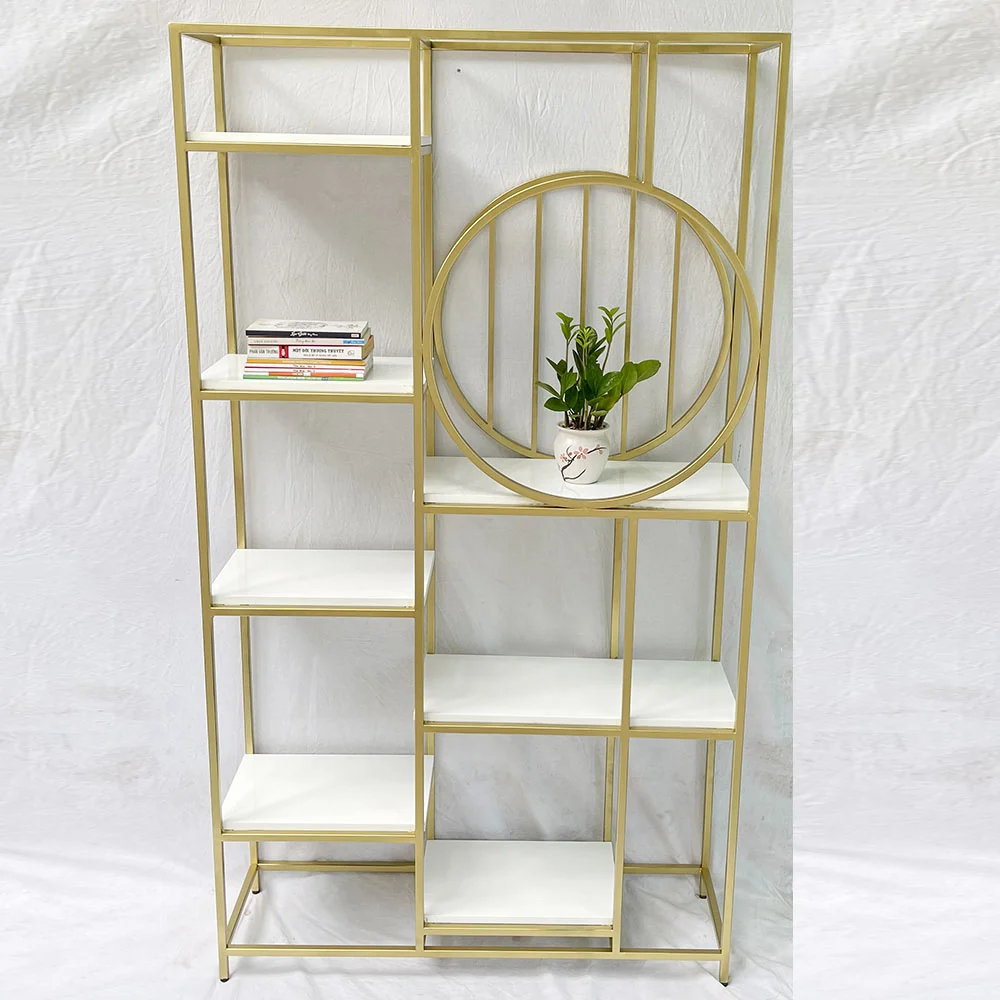 Tekkashop Kệ Trang Trí Trưng Bày Vòng Tròn Kệ Mặt Trắng Khung Sắt