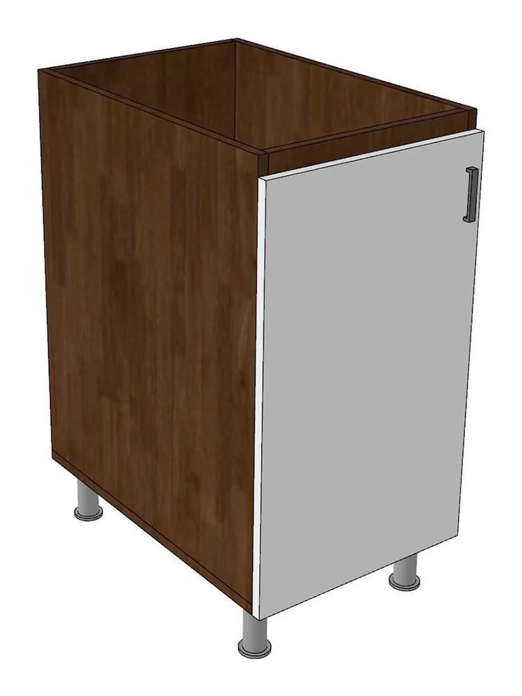Tekkashop Module Tủ Bếp Dưới 1 Cửa Mở 400mm Gỗ Cao Su Cửa MDF