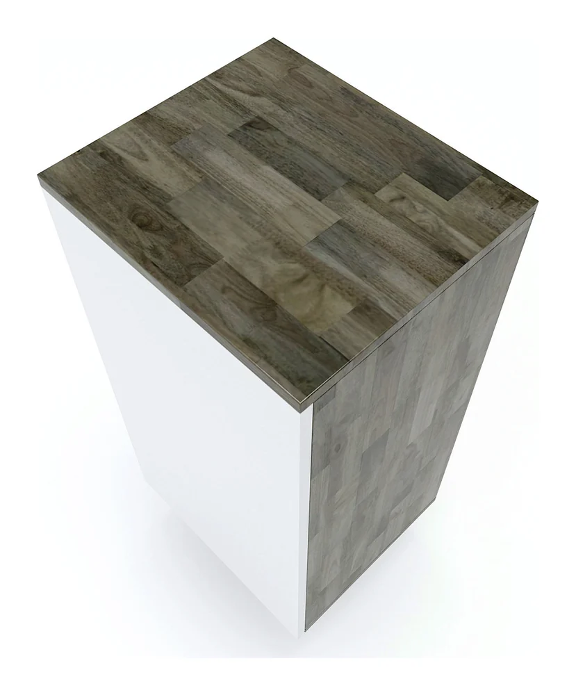 Tekkashop Module Tủ Bếp Trên 1 Cửa Mở 400mm Gỗ Cao Su Cửa MDF