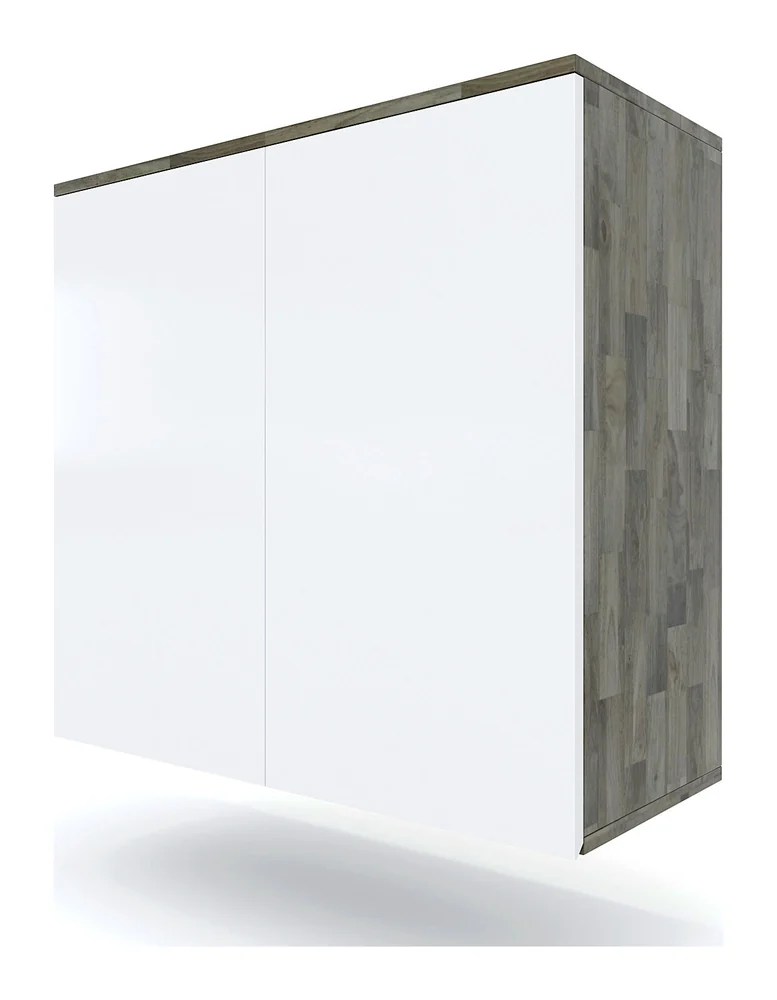 Tekkashop Module Tủ Bếp Trên 2 Cửa Mở 800mm Gỗ Cao Su Cửa MDF