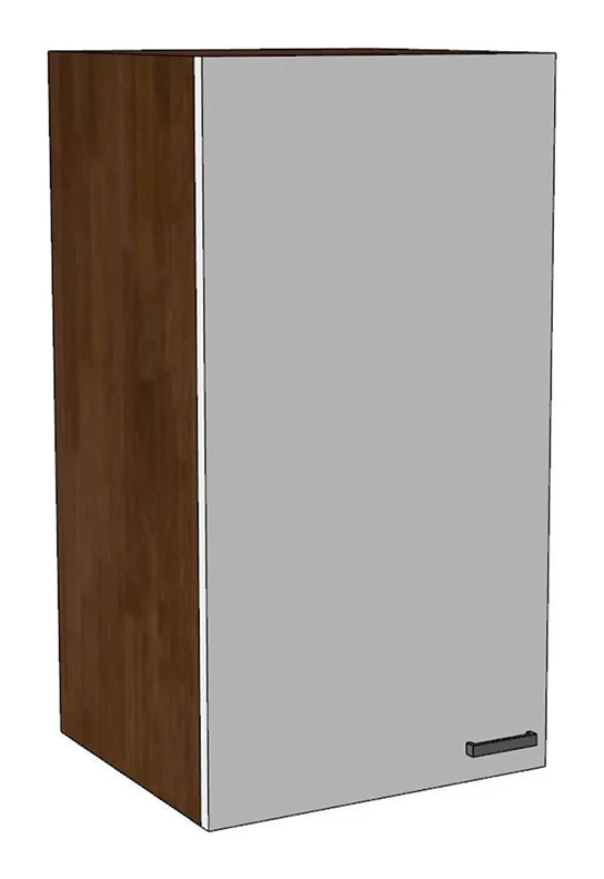 Tekkashop Module Tủ Bếp Trên Treo Tường 1 Cửa Mở 3 Tầng Gỗ Cao Su Cửa MDF